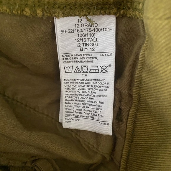 GAP High-Rise Belted Khaki Cargo Pants - Picture 7 of 7